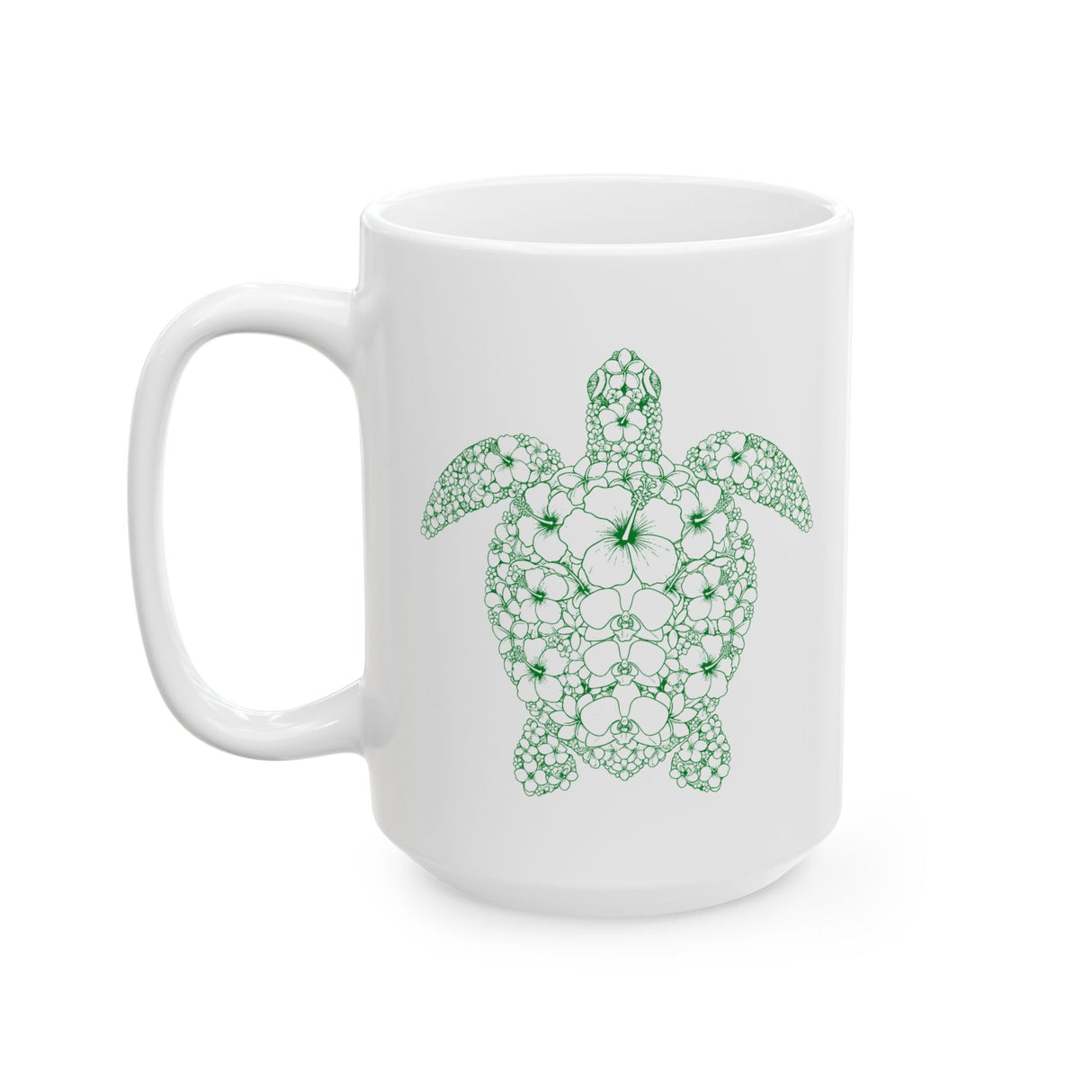 Tropical Green Sea Turtle Design Mug