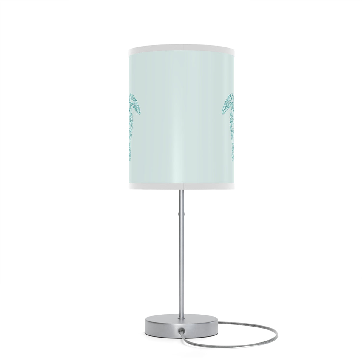 Blue Tropical Flower Sea Turtle Pattern Table Lamp