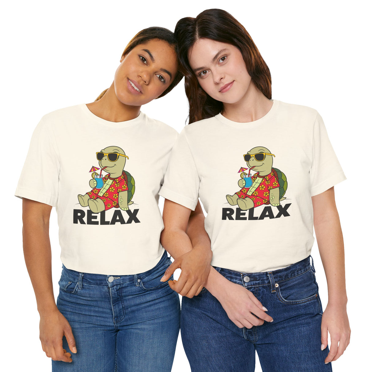 Relax Sea Turtle Cartoon Tee Unisex Jersey Short Sleeve Tee - 5 Colors