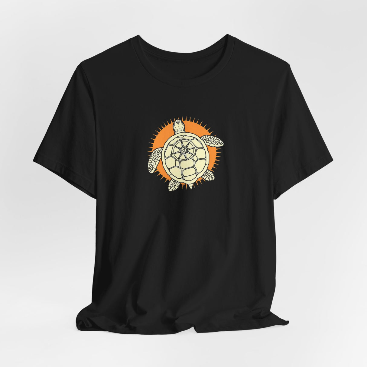 Orange and White Compass Sea Turtle Illustration Tee - 6 colors