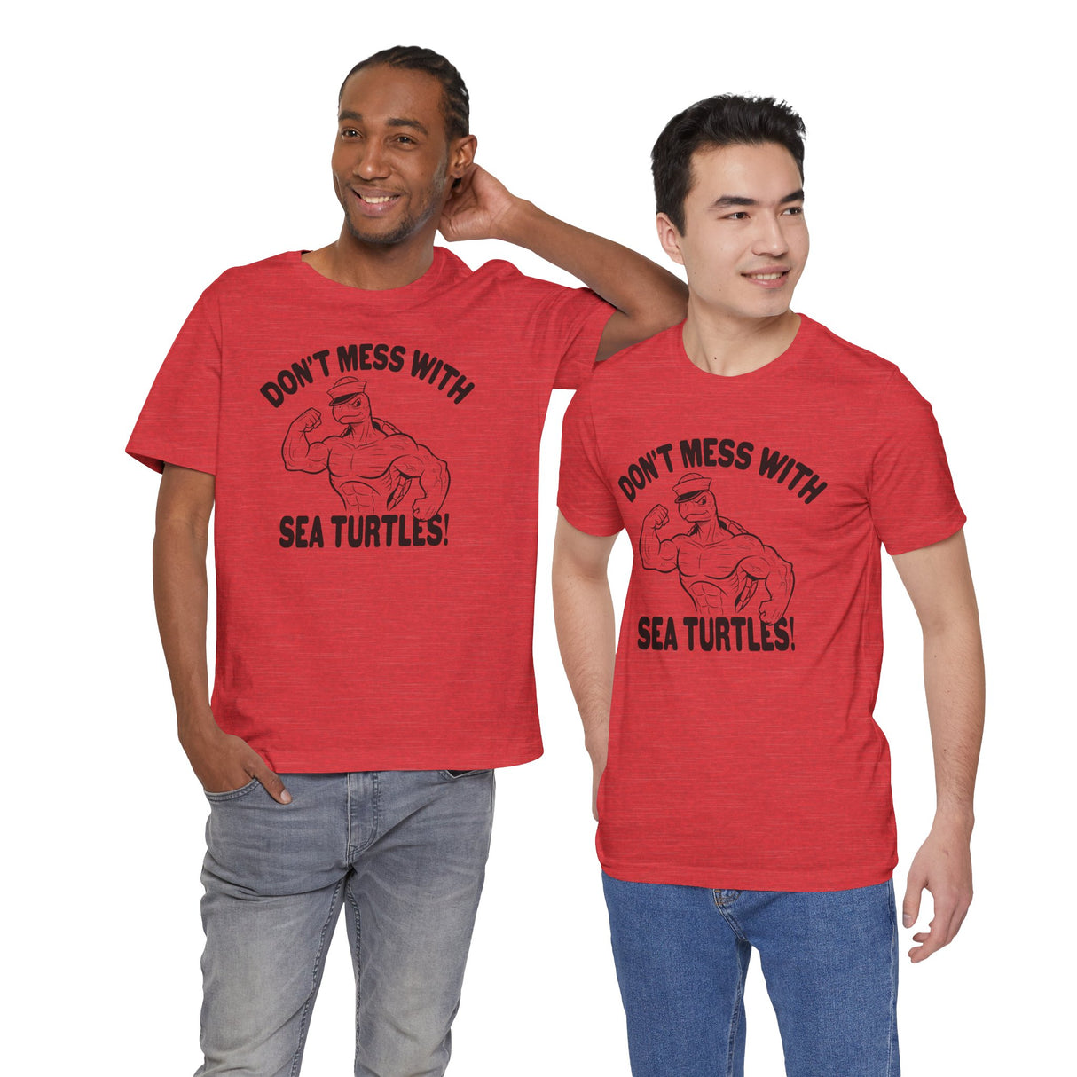 Don't Mess With Sea Turtles Black Ink Graphic Tee - 4 Colors