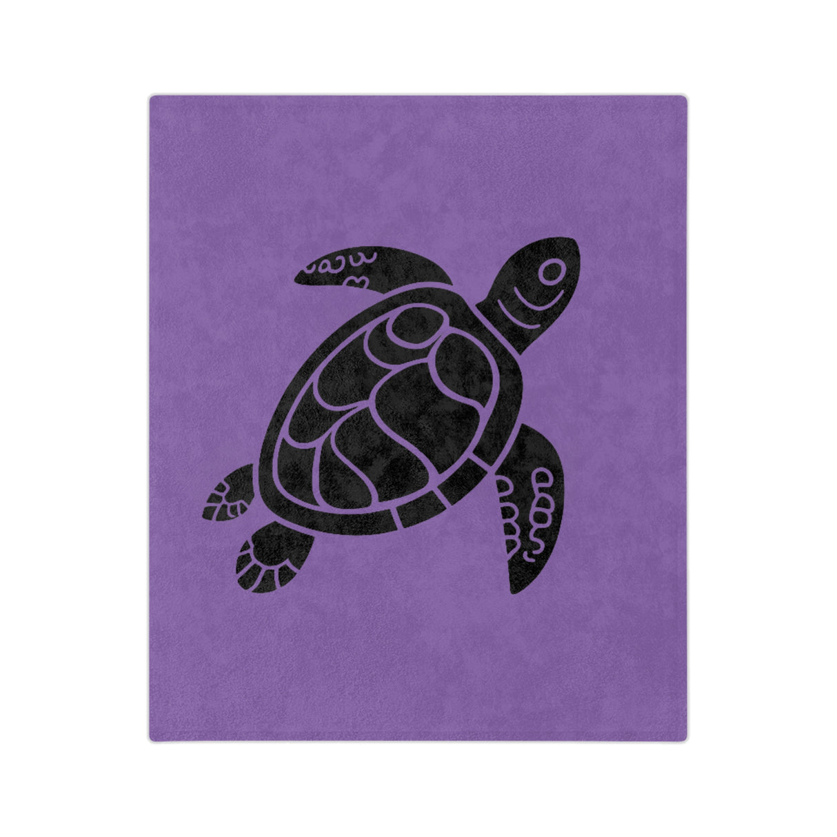 Purple and Black Sea Turtle Velveteen Microfiber Blanket - 3 Sizes