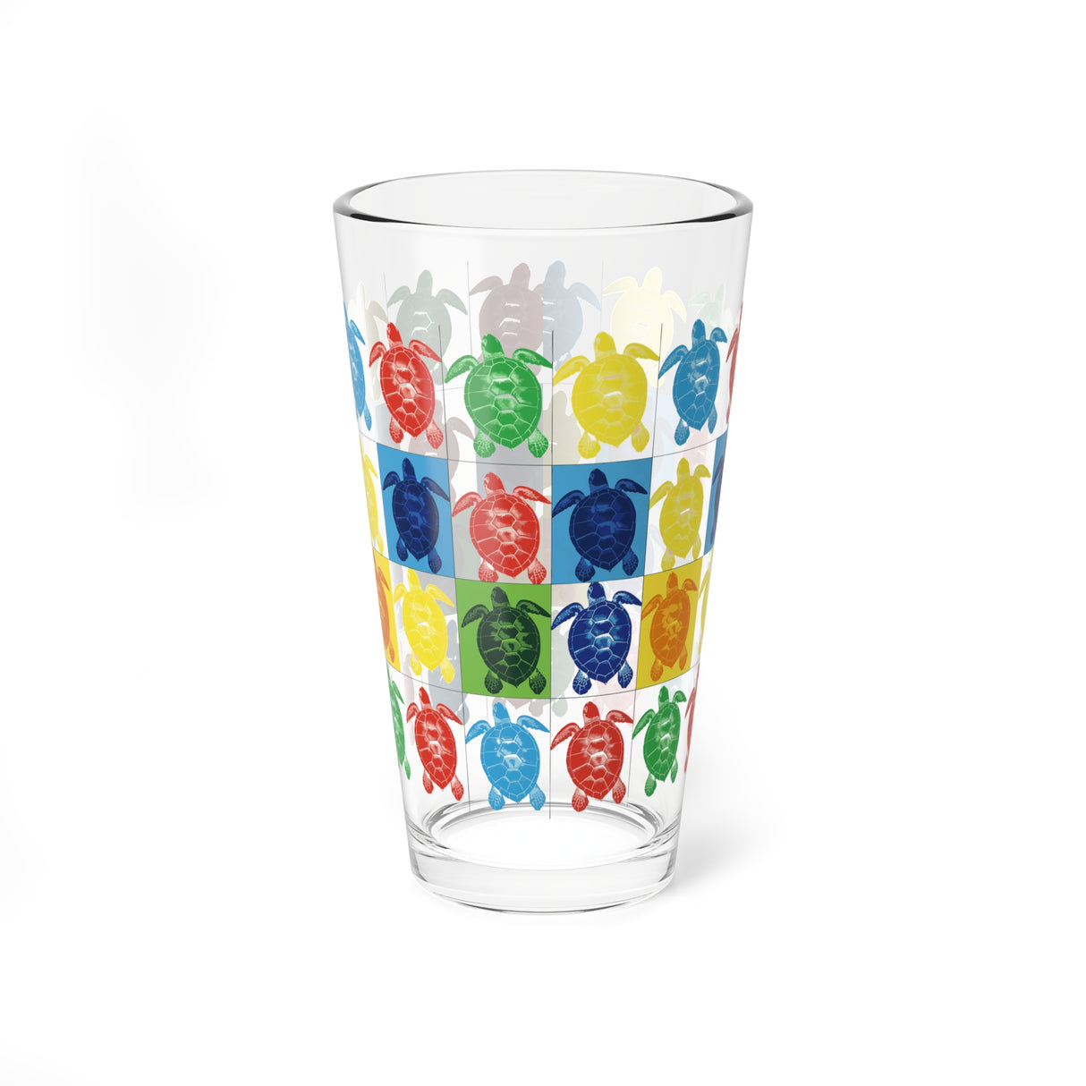 Colorful Pop Art Sea Turtle Pattern Design 16oz Drinkware