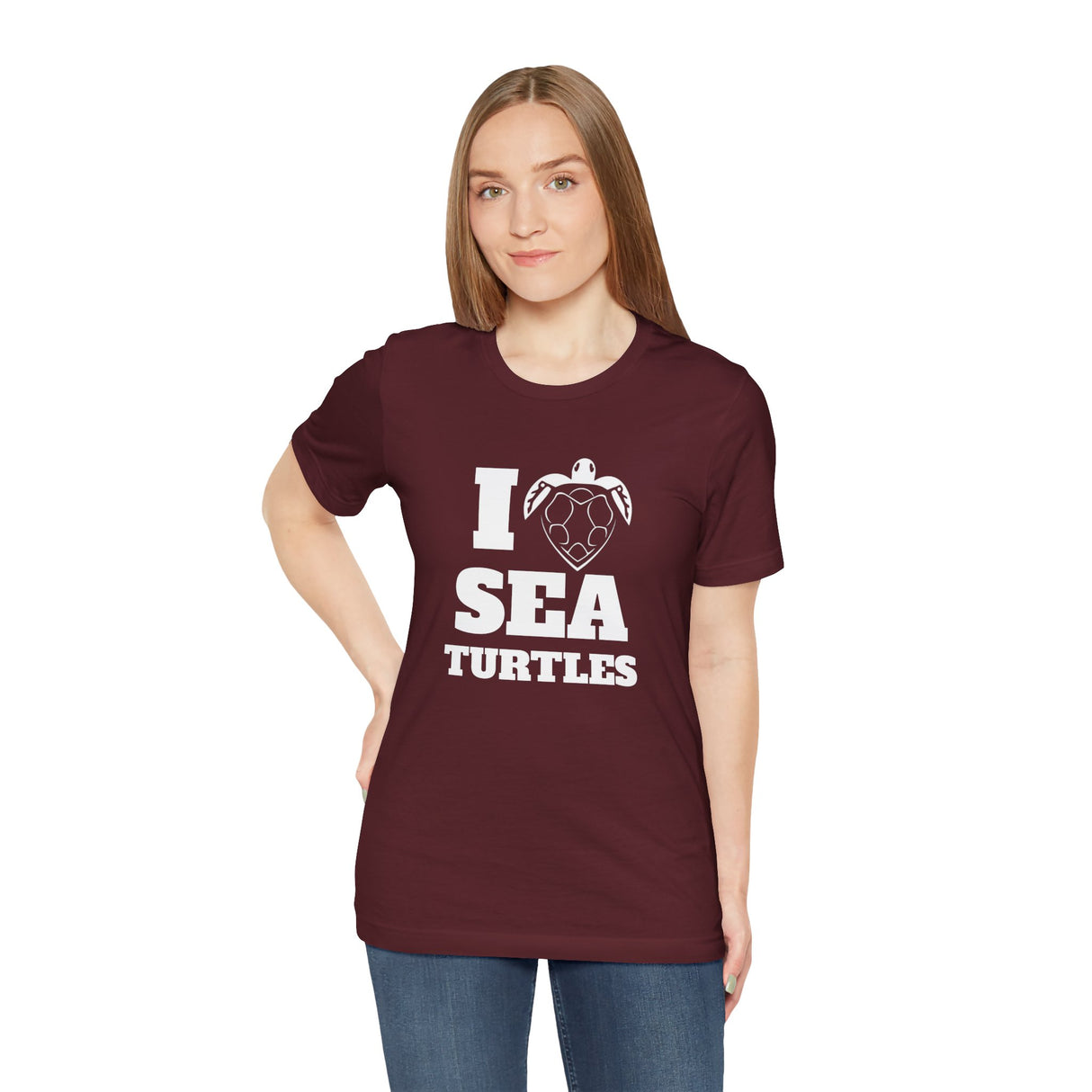 I Heart Sea Turtles White Ink Graphic Tee - 7 Colors