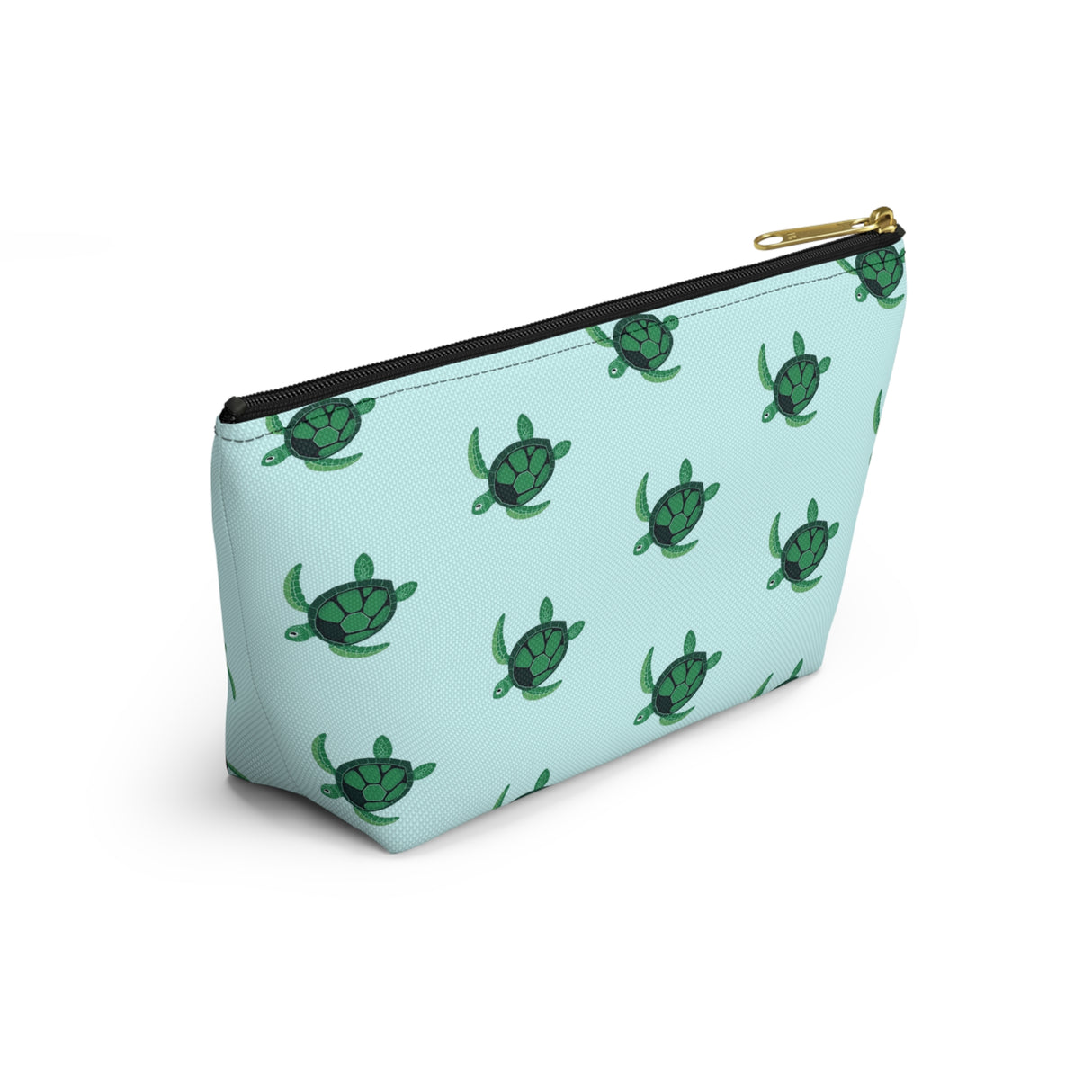 Blue Sea Turtle Print Accessory Pouch