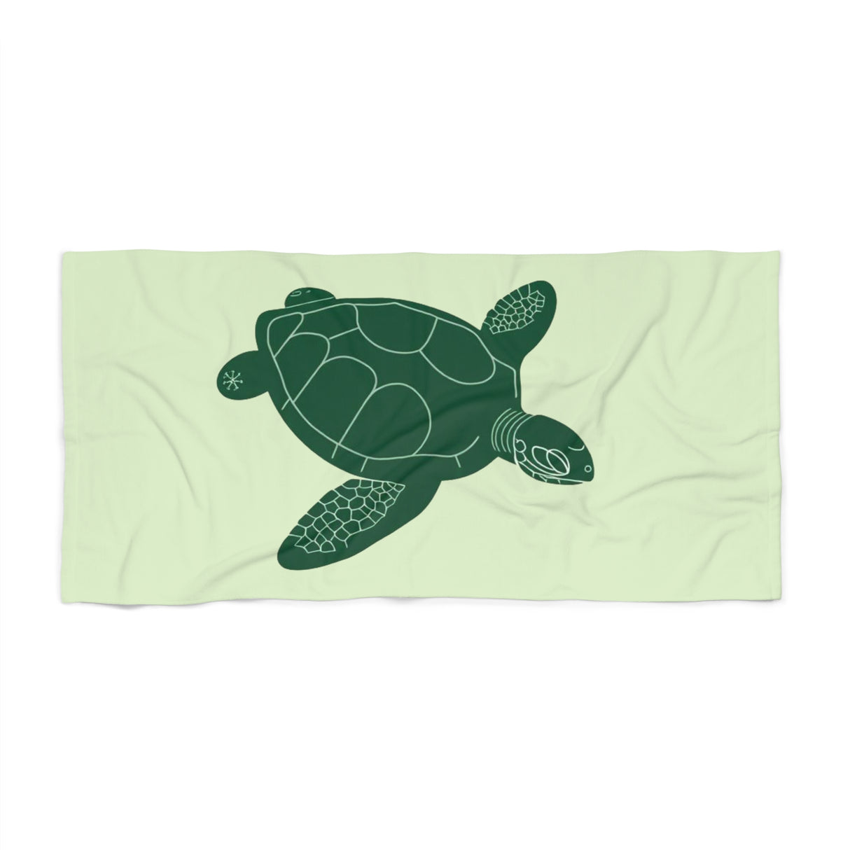 Gliding Green Sea Turtle Beach Towel