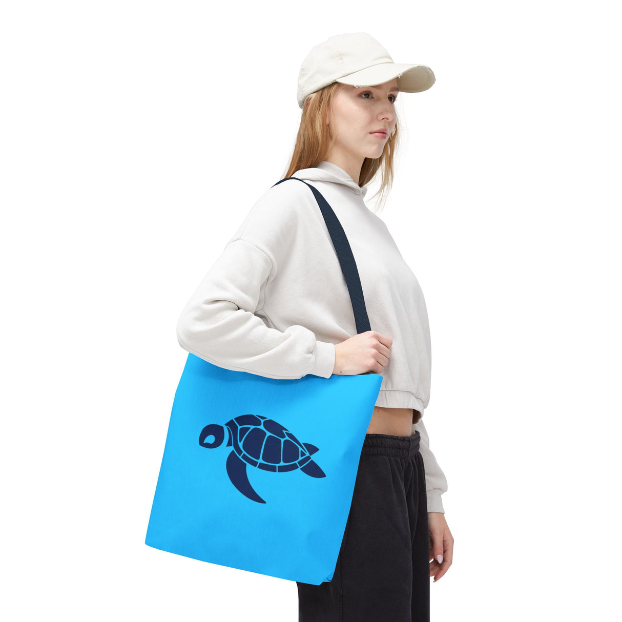 Blue Sea Turtle Icon Tote Bag - 3 sizes