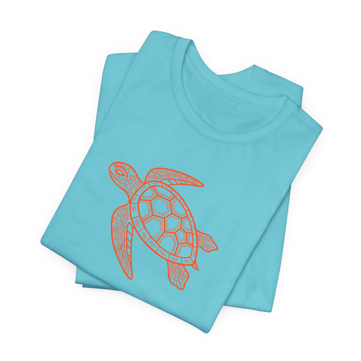 Orange Tribal Sea Turtle Graphic Tee - 6 Colors
