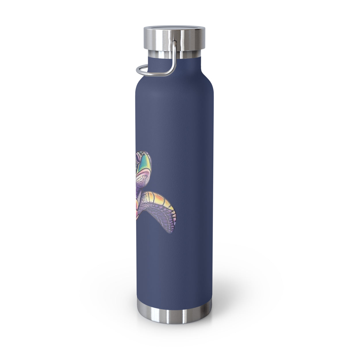 Dark Blue Airbrush Sea Turtle Water Bottle 22oz