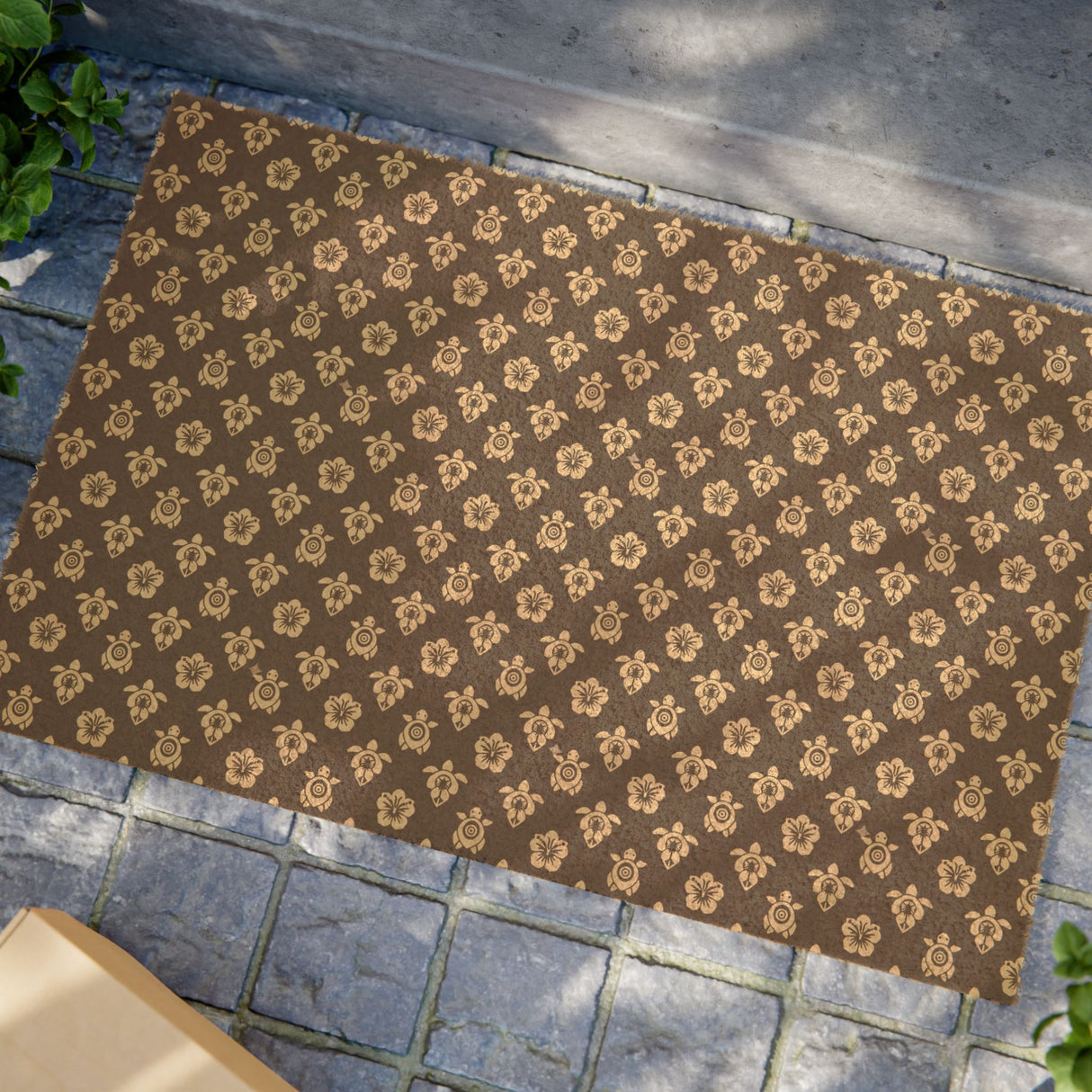 Brown Tropical Sea Turtle Doormat