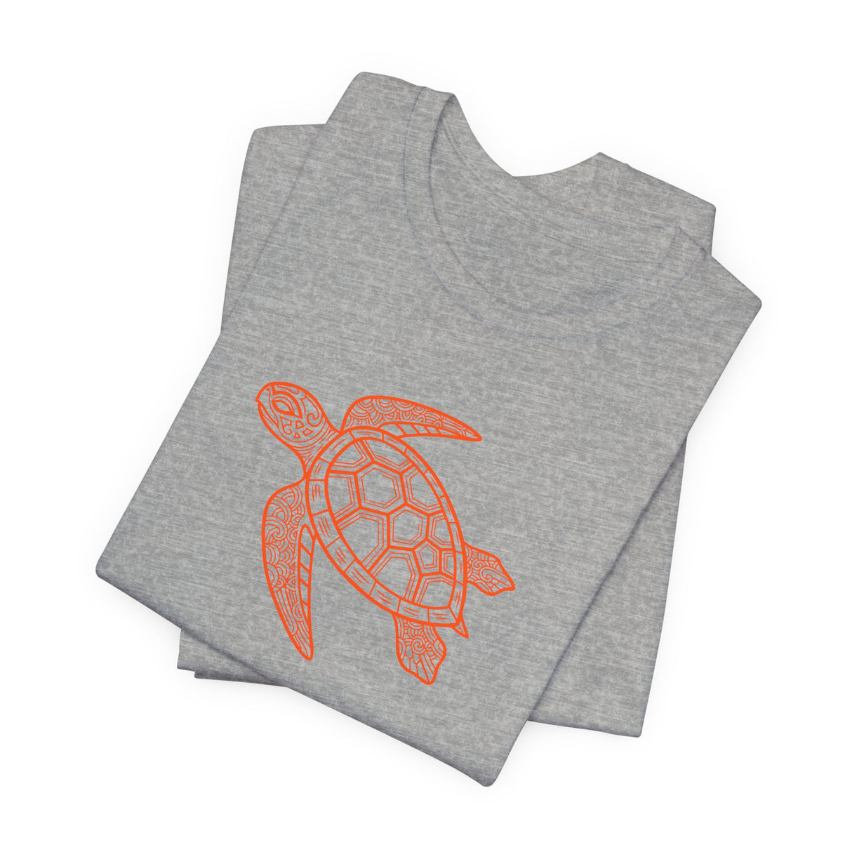 Orange Tribal Sea Turtle Graphic Tee - 6 Colors
