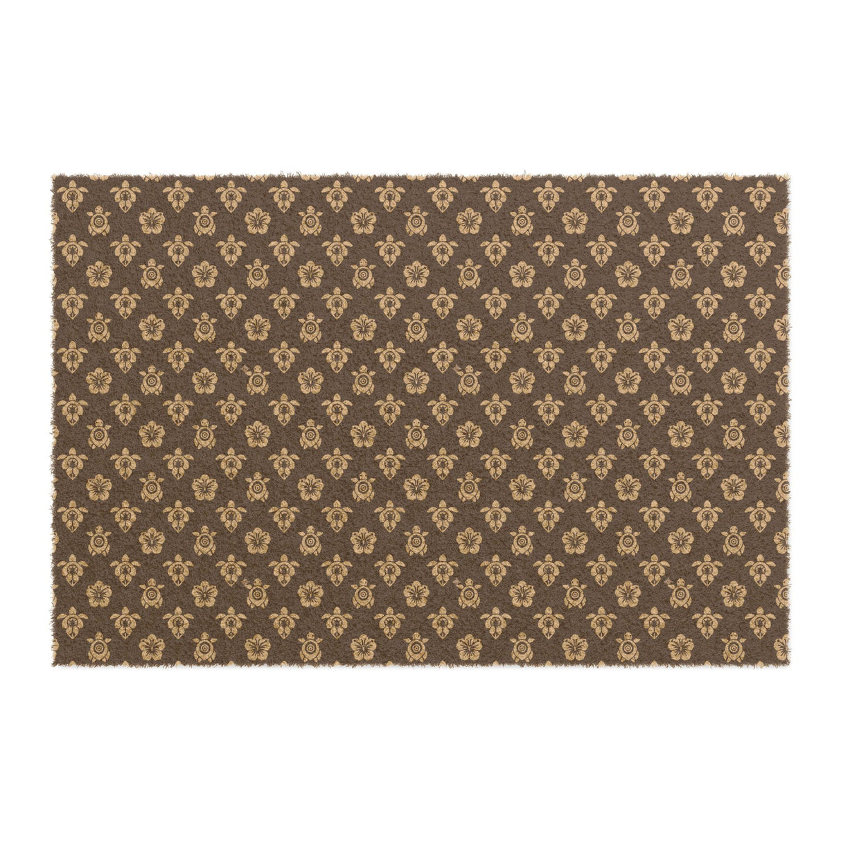 Brown Tropical Sea Turtle Doormat