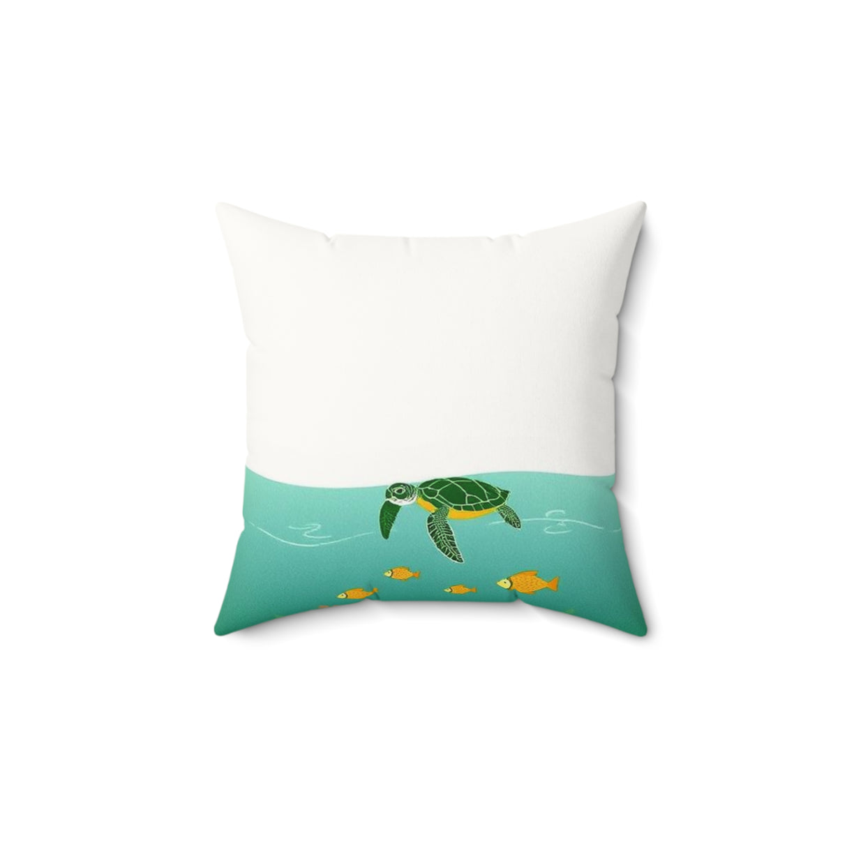 Blue Sea Turtle Pillow, Faux Suede Pillow - 4 sizes