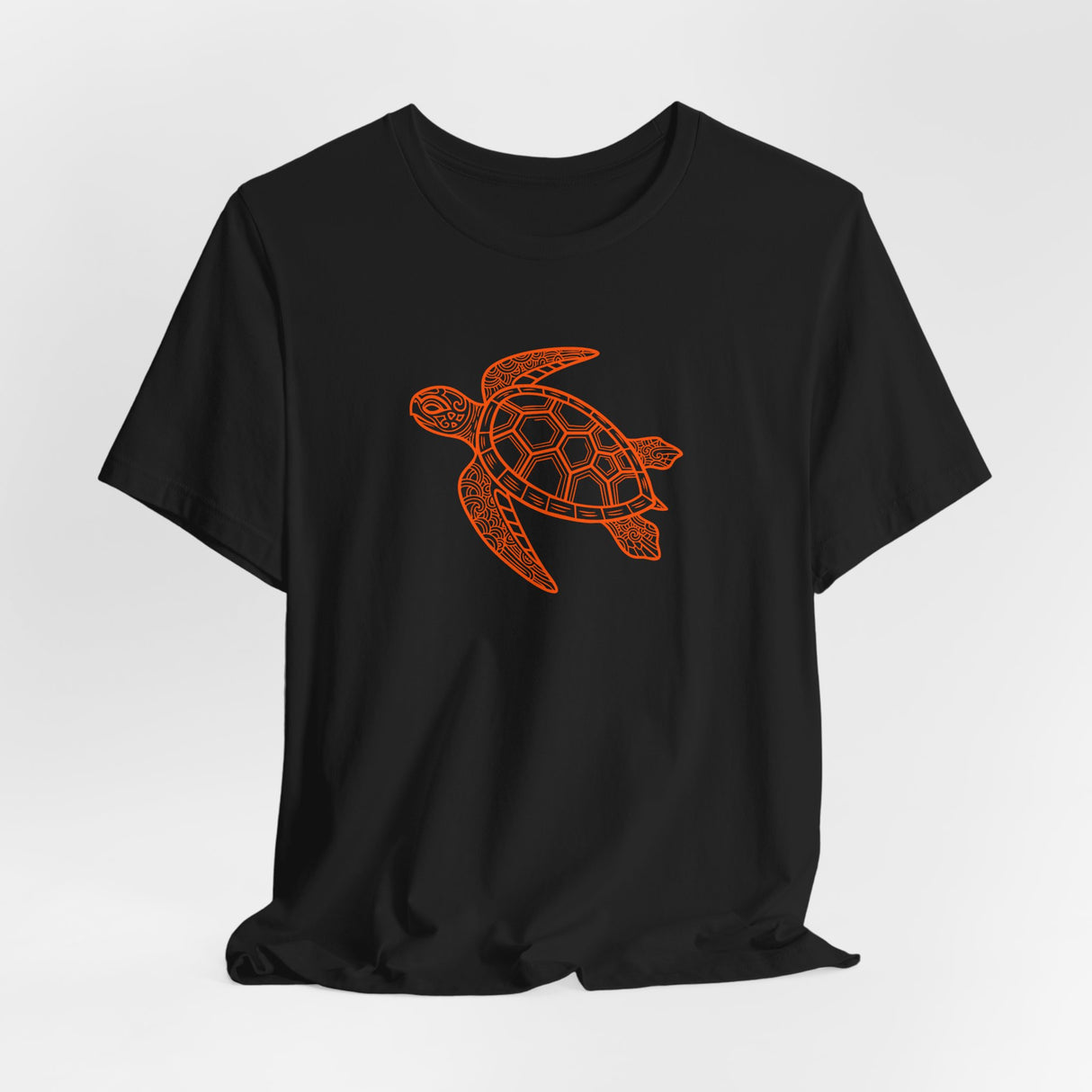Orange Tribal Sea Turtle Graphic Tee - 6 Colors