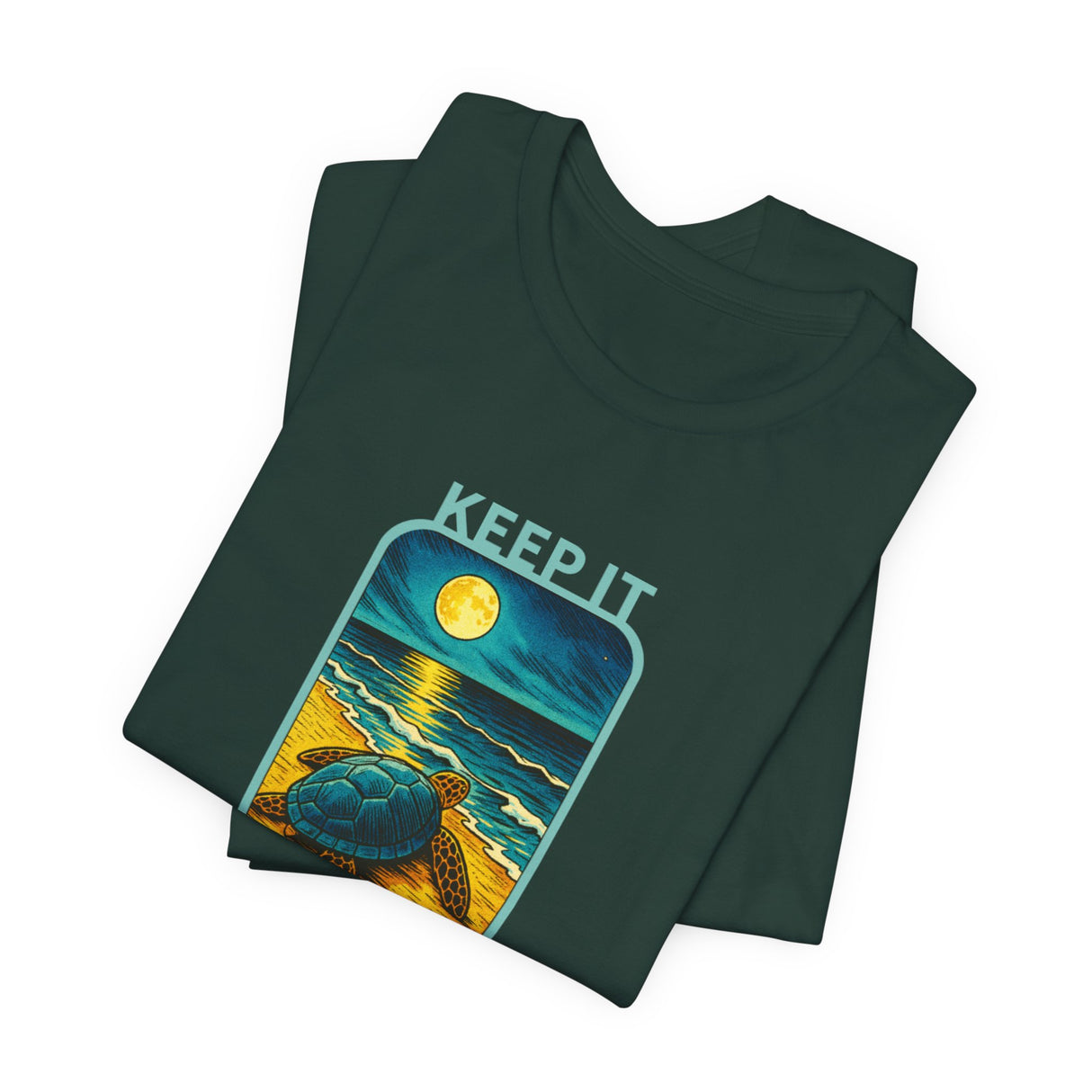 Keep it Dark Flat Safe Sea Turtle Illustration Tee - 4 colors