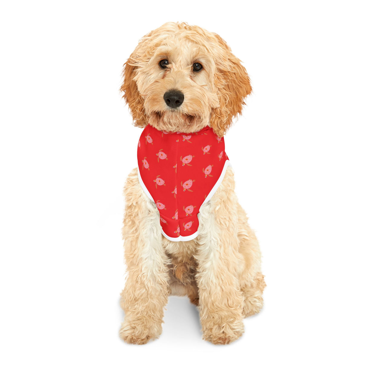 Red and Pink Sea Turtle Pet Hoodie