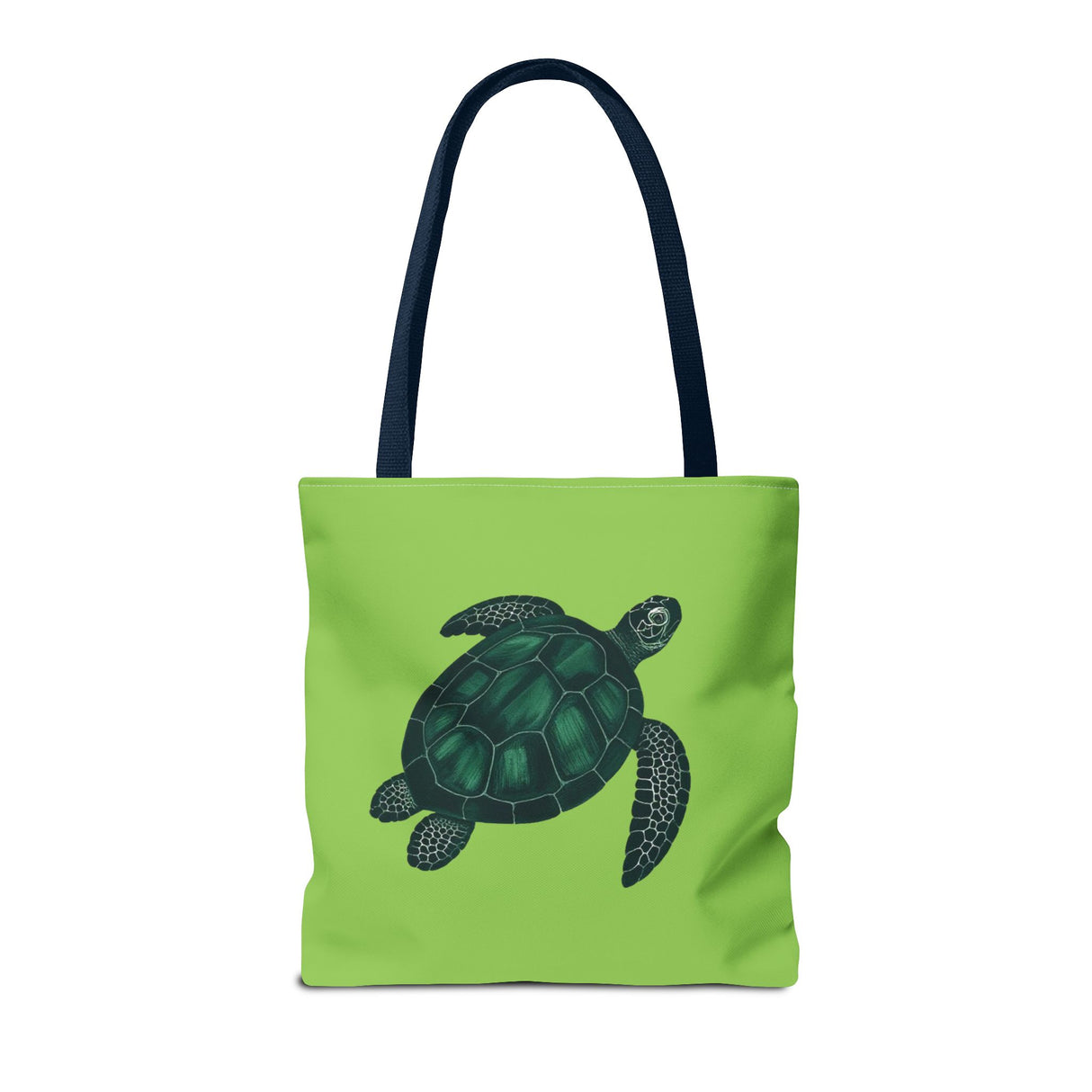 Green Oil Paint Art Sea Turtle Tote Bag - 3 sizes