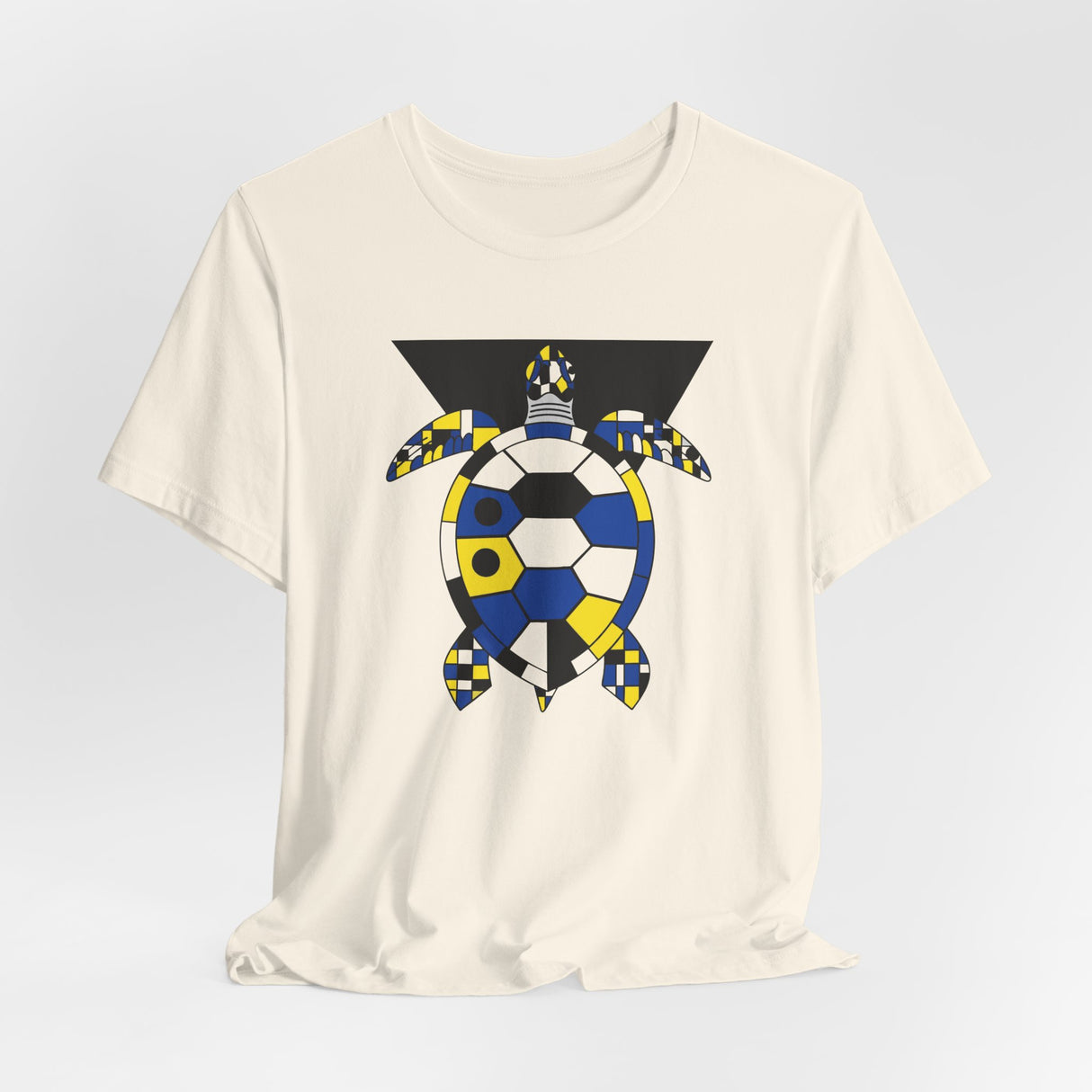 Bauhaus Blue Yellow Black Sea Turtle Graphic Tee - 5 Colors