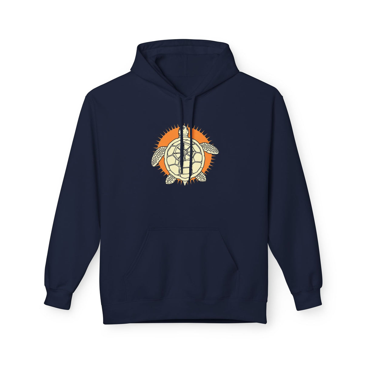 White and Orange Comic Book Art Sea Turtle Hoodie - 5 Colors