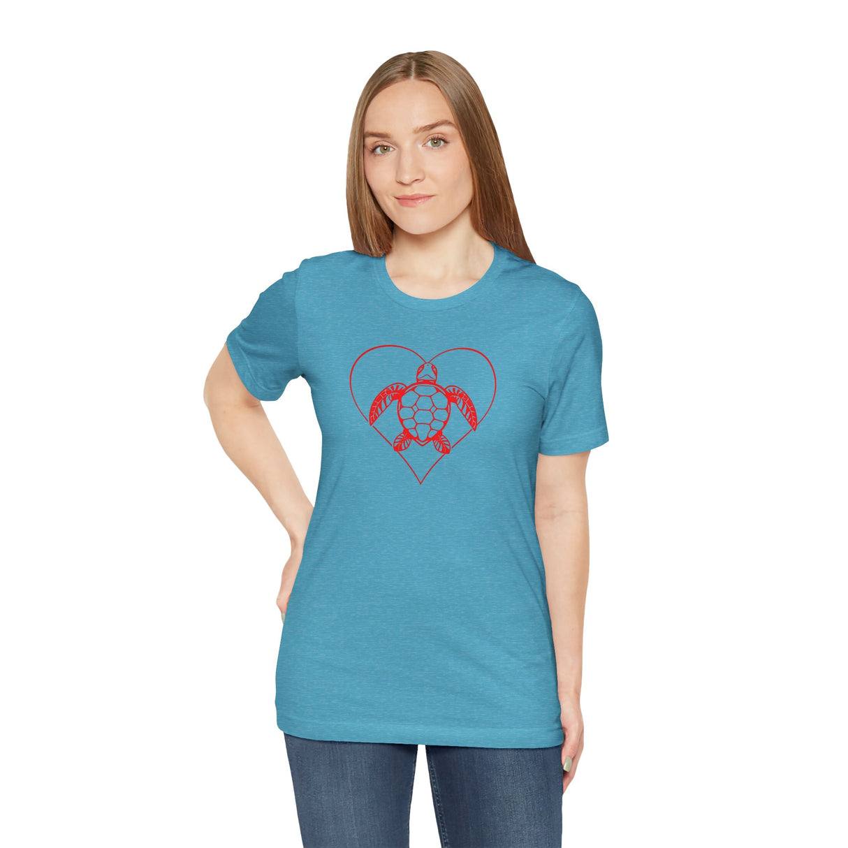 Red Heart Sea Turtle Graphic Tee - 8 Colors