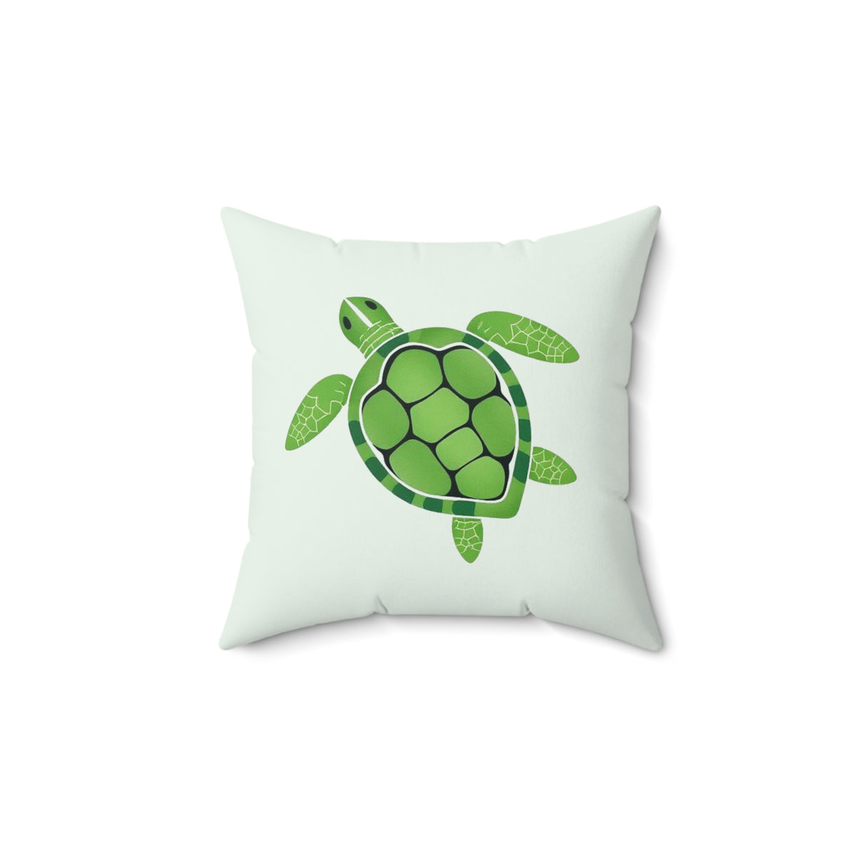Simple Green Sea Turtle Faux Suede Pillow - 4 sizes