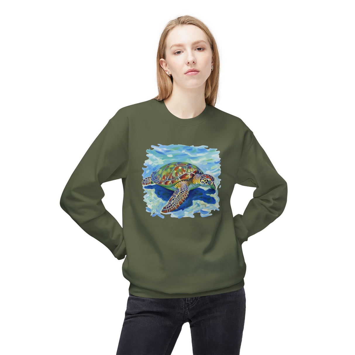Watercolor Sea Turtle Sweatshirt - 4 colors