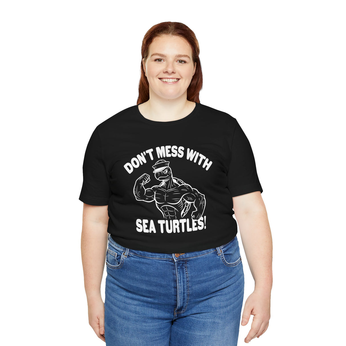 Don't Mess With Sea Turtles White Ink Graphic Tee - 4 Colors