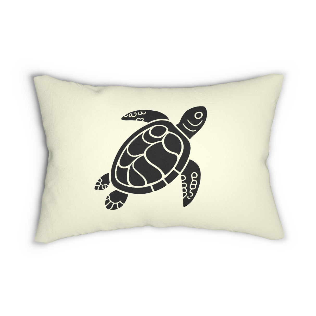 Off White Sea Turtle Lumbar Pillow