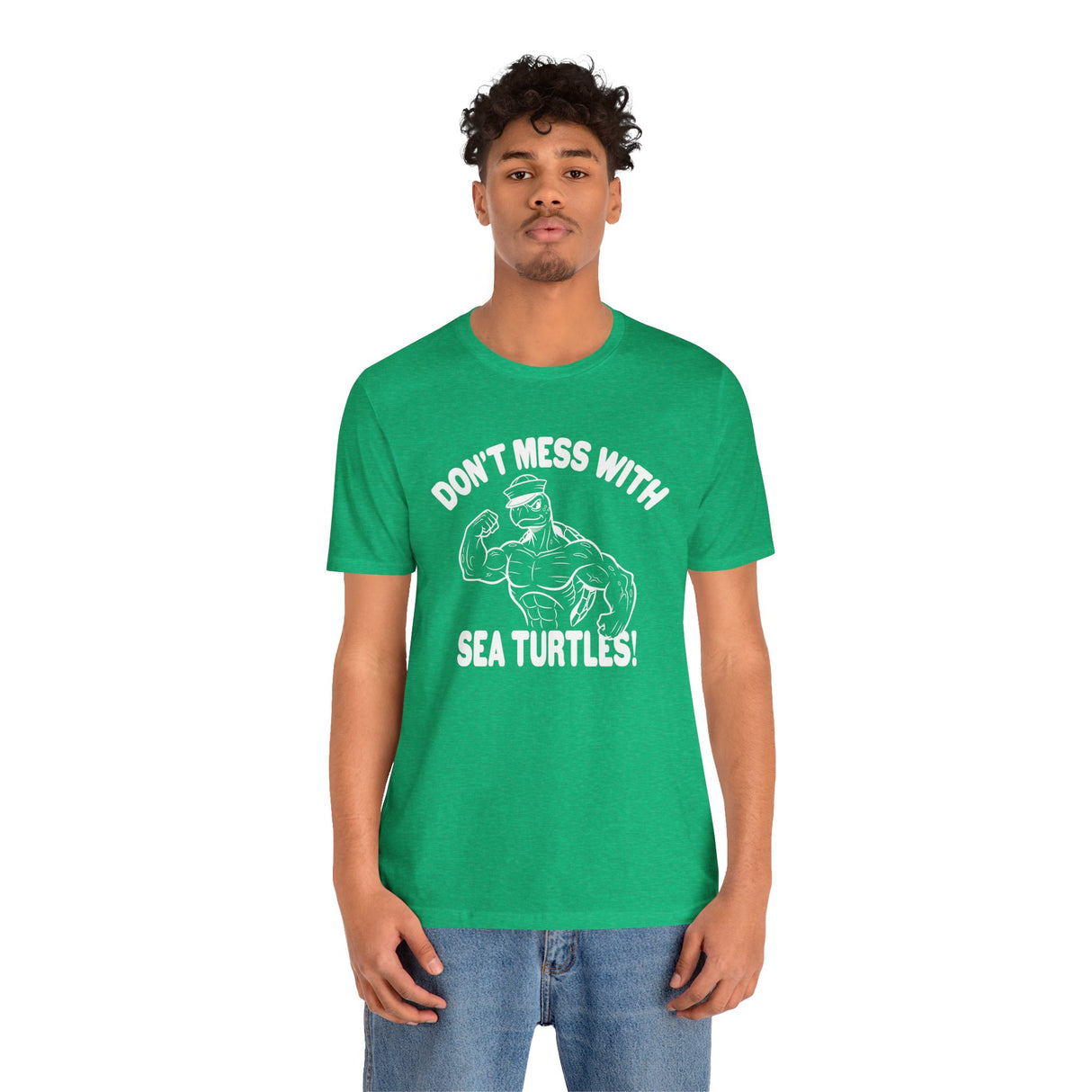 Don't Mess With Sea Turtles White Ink Graphic Tee - 4 Colors