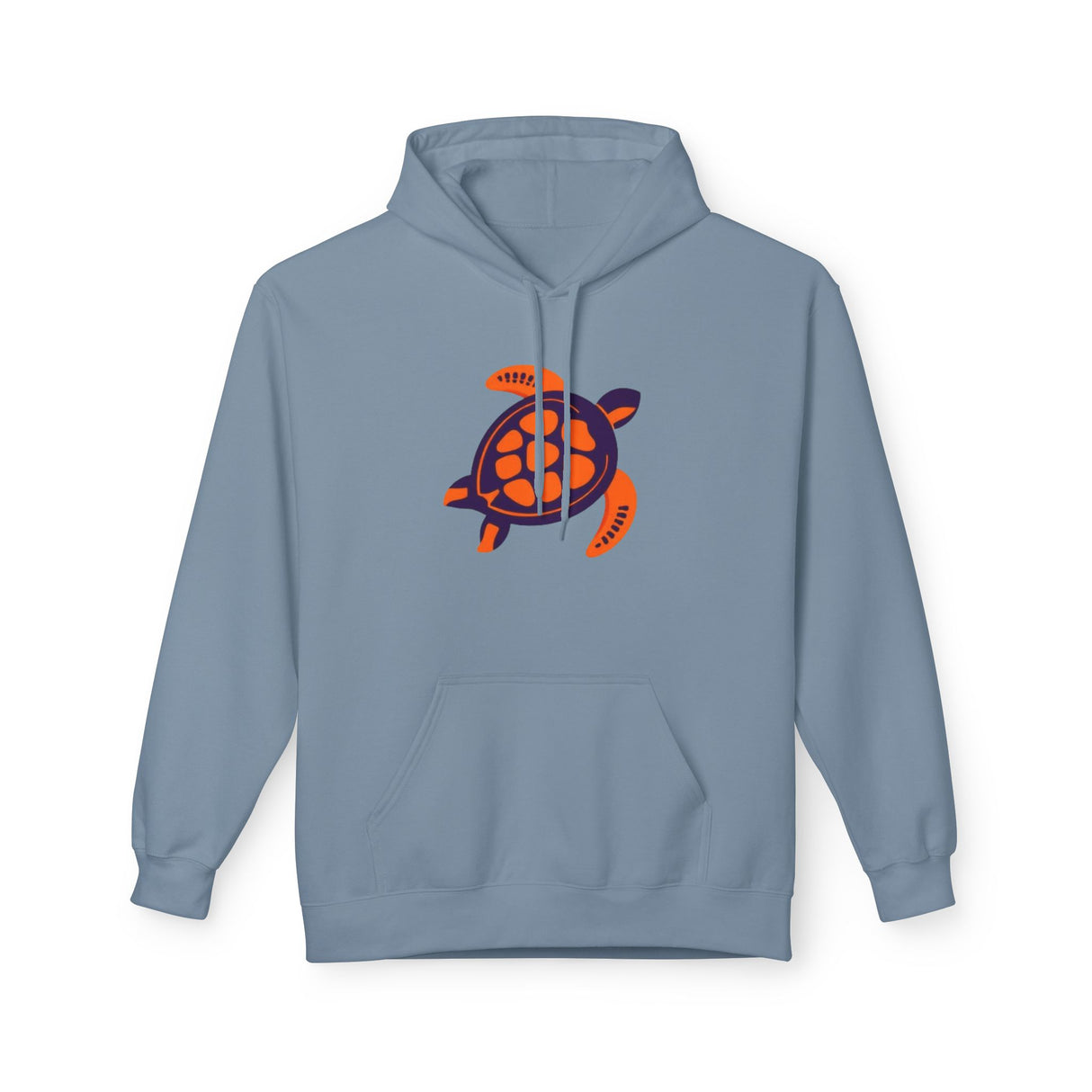 Orange and Purple Mod Art Sea Turtle Hoodie - 8 Colors