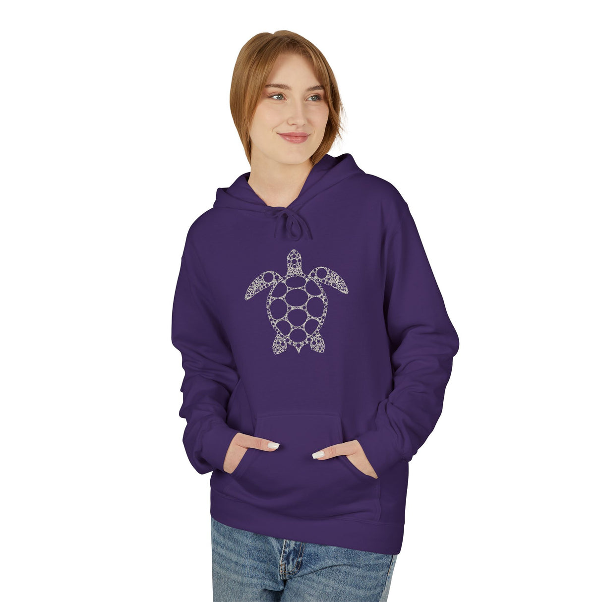 Detailed Circle Graphic Sea Turtle Hoodie - Comfy Sweatshirt - 5 Colors