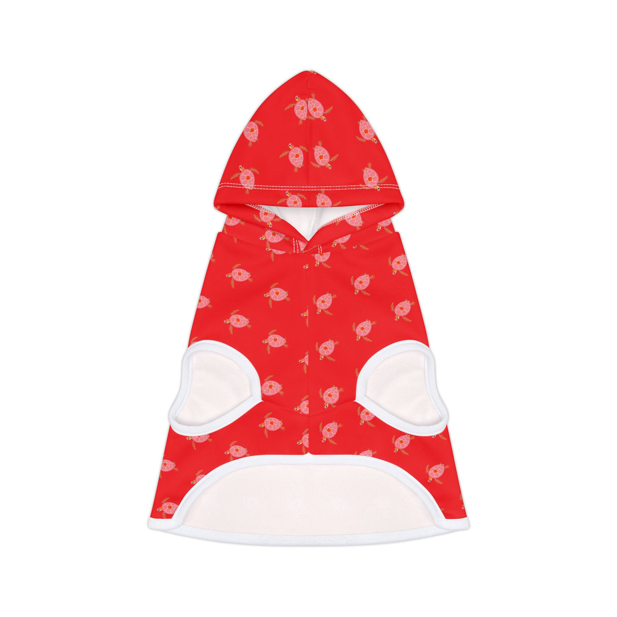 Red and Pink Sea Turtle Pet Hoodie