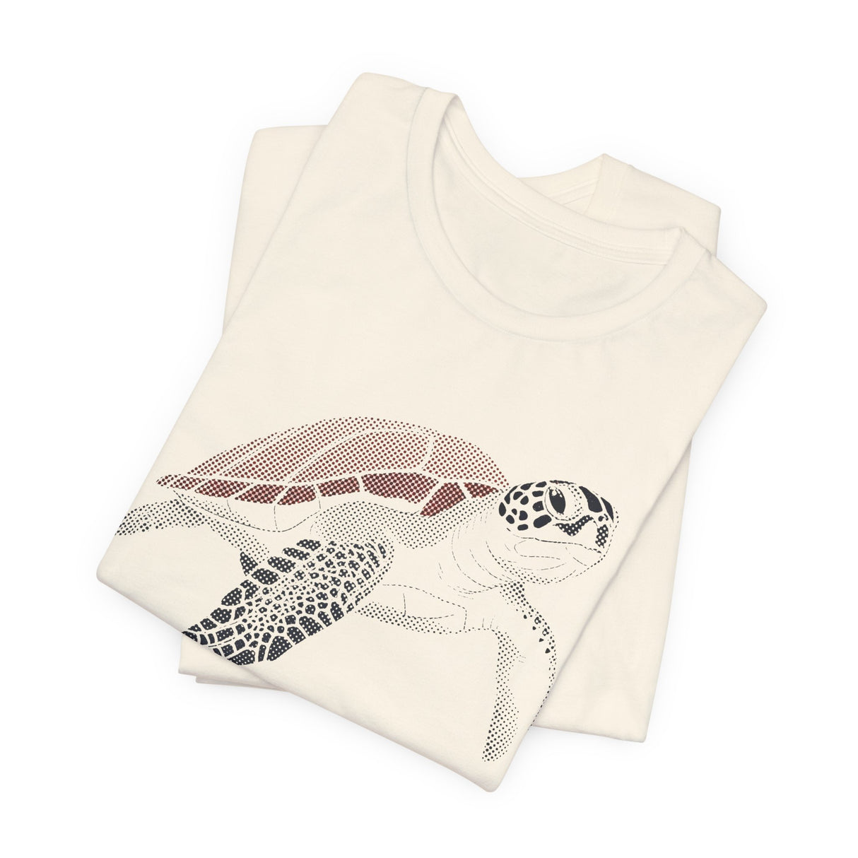 Maroon HalfTone Sea Turtle Graphic Tee - 4 Colors
