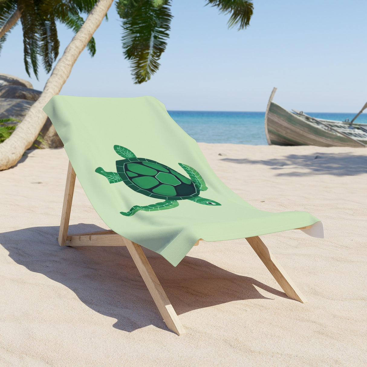 Green Sea Turtle Beach Towel