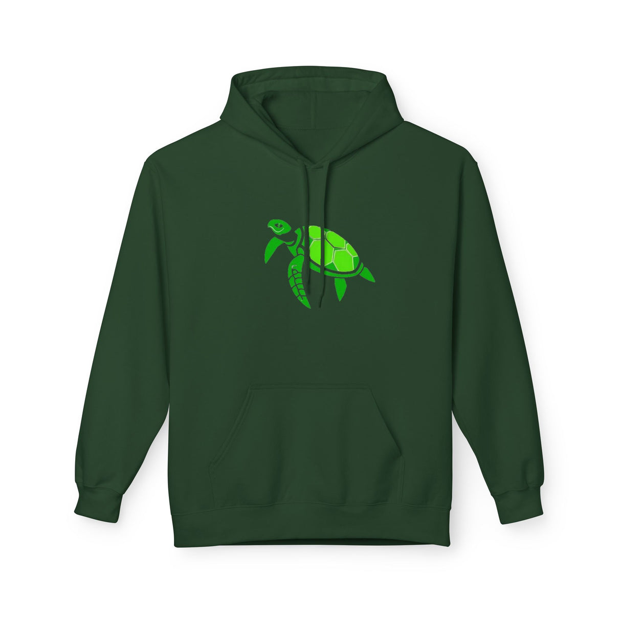 Bright Green Color Block Sea Turtle Hoodie - Comfy Sweatshirt - 4 Colors