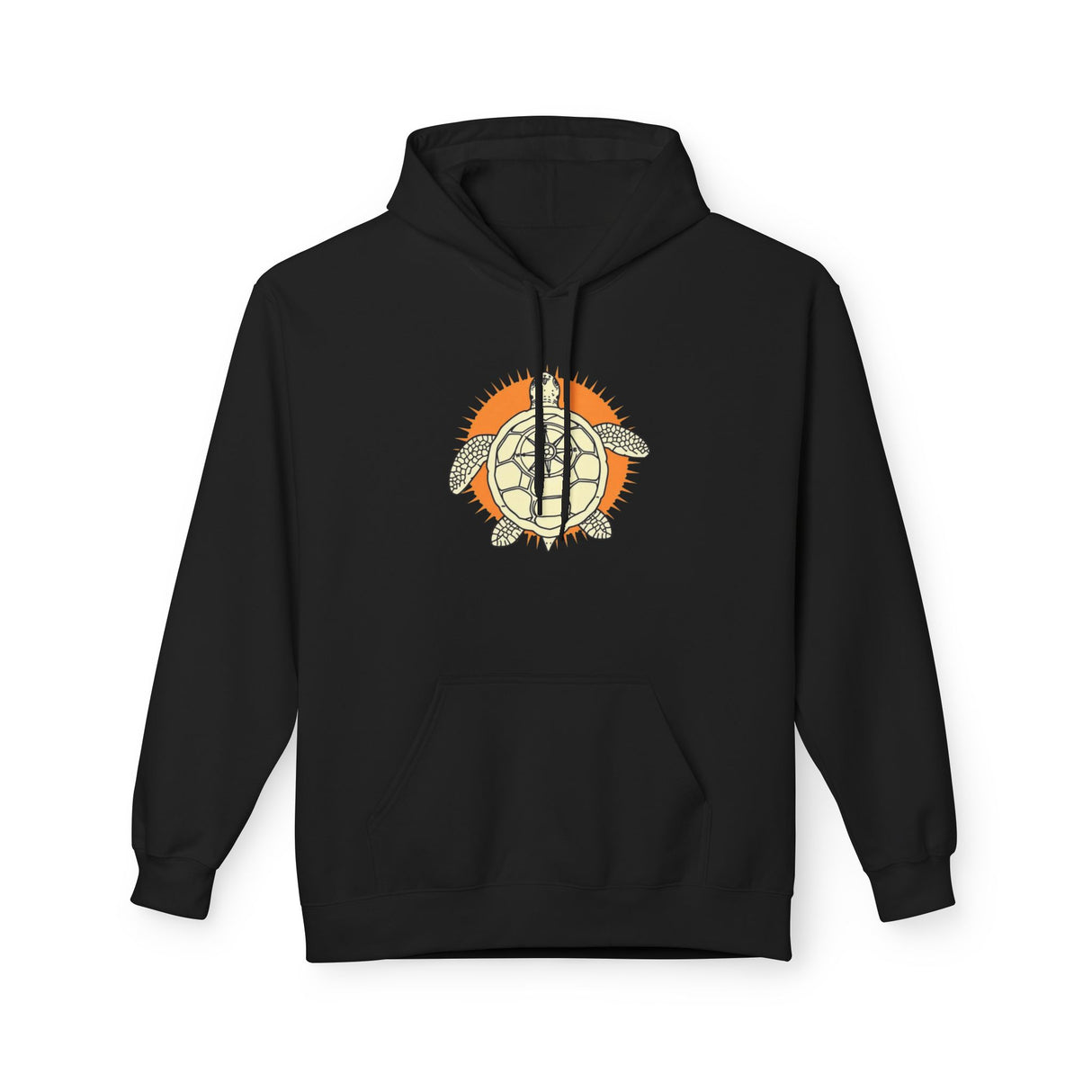 White and Orange Comic Book Art Sea Turtle Hoodie - 5 Colors