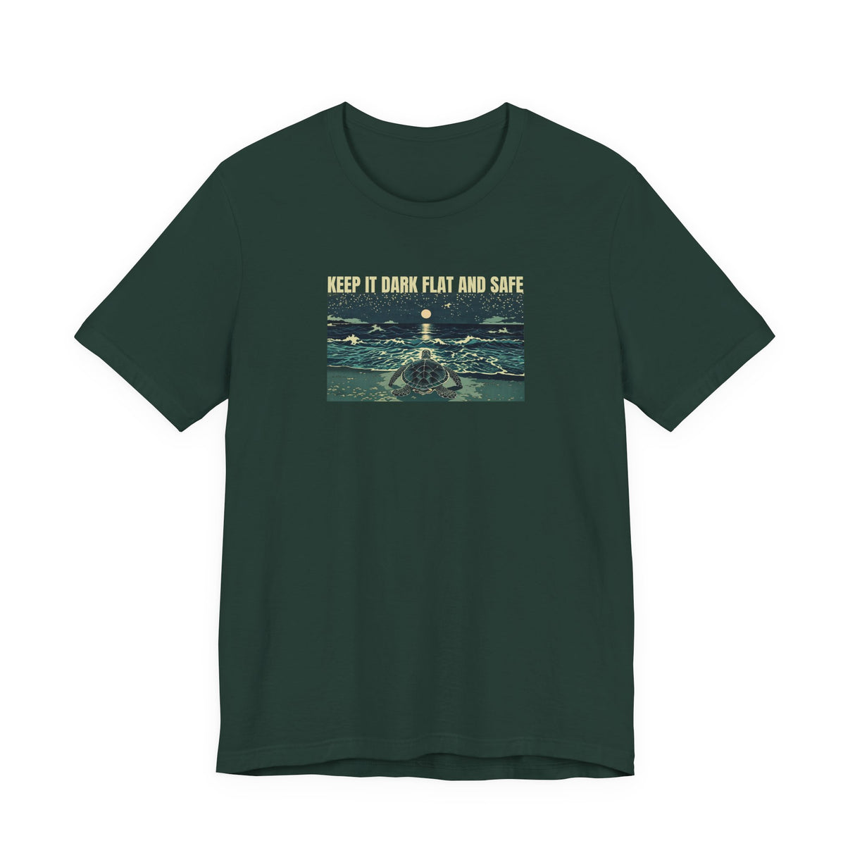 Keep It Dark Flat Safe Ink Art Sea Turtle Tee - 5 Colors Dark