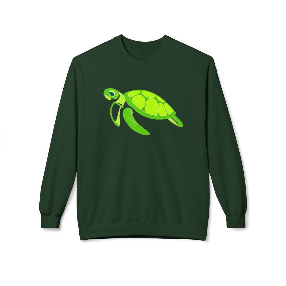 Neon Green Sea Turtle Sweatshirt