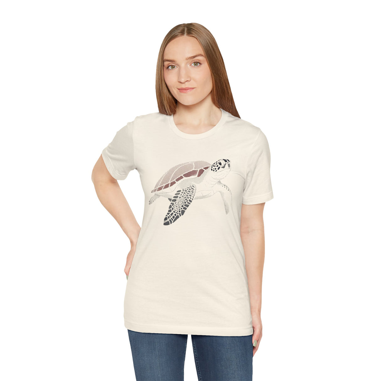 Maroon HalfTone Sea Turtle Graphic Tee - 4 Colors