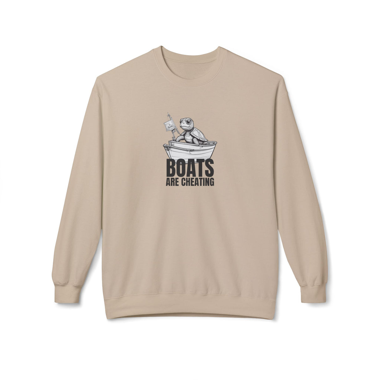 Boats Are Cheating Comic Sea Turtle Sweatshirt - 6 colors