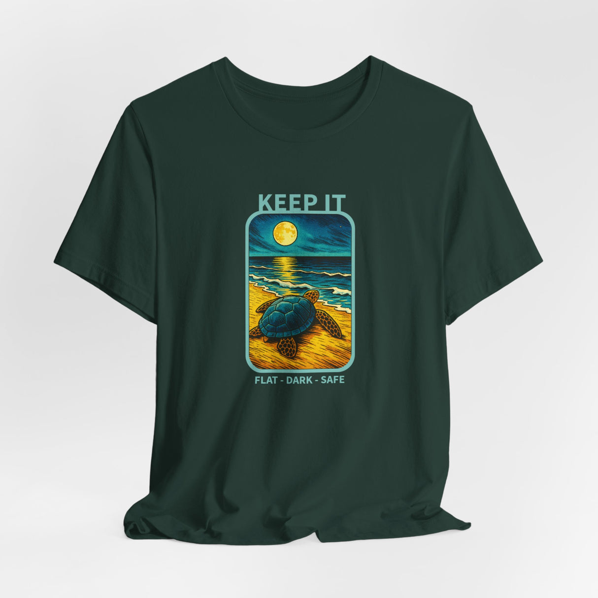 Keep it Dark Flat Safe Sea Turtle Illustration Tee - 4 colors