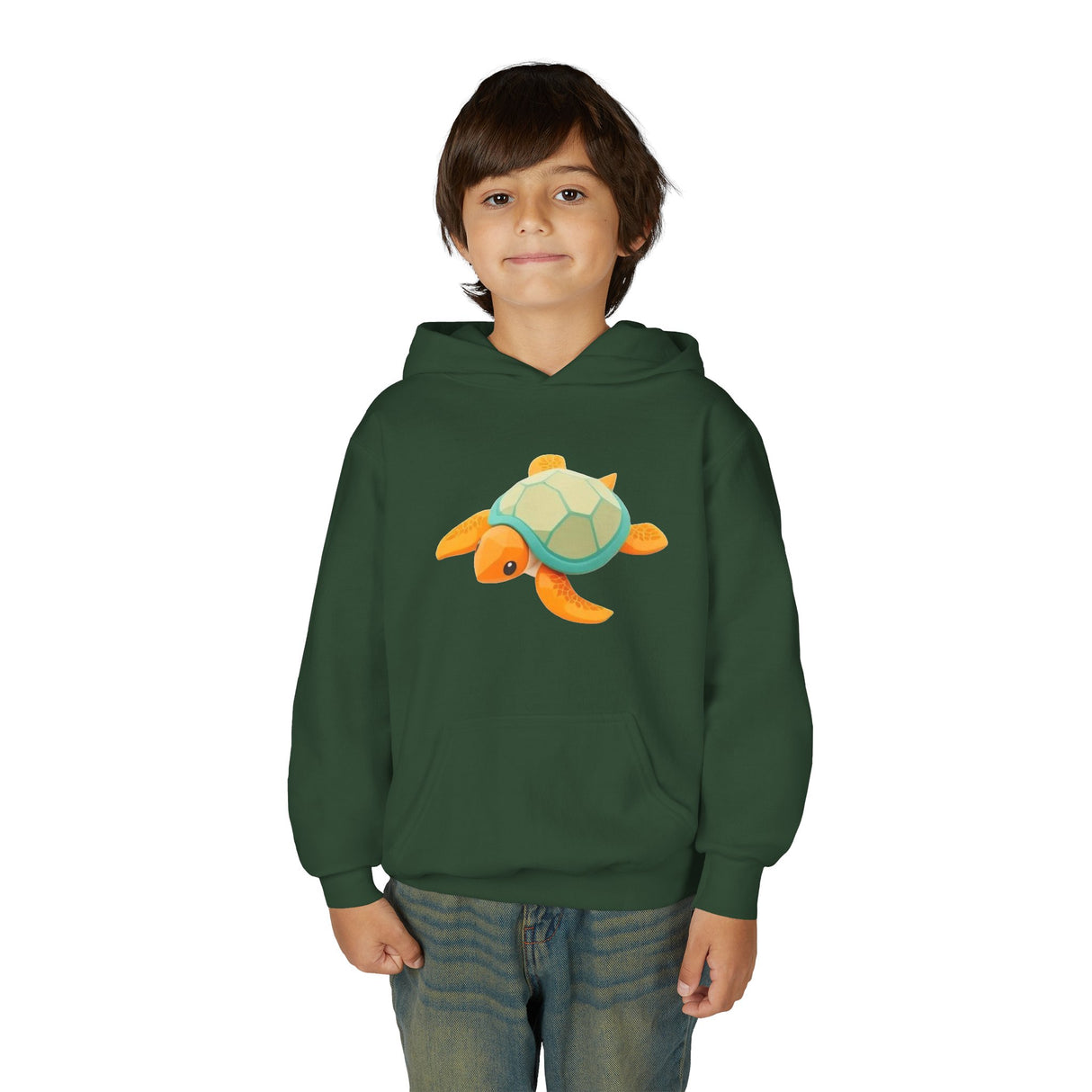 Youth Orange and Teal Sea Turtle Hoodie - 6 Colors