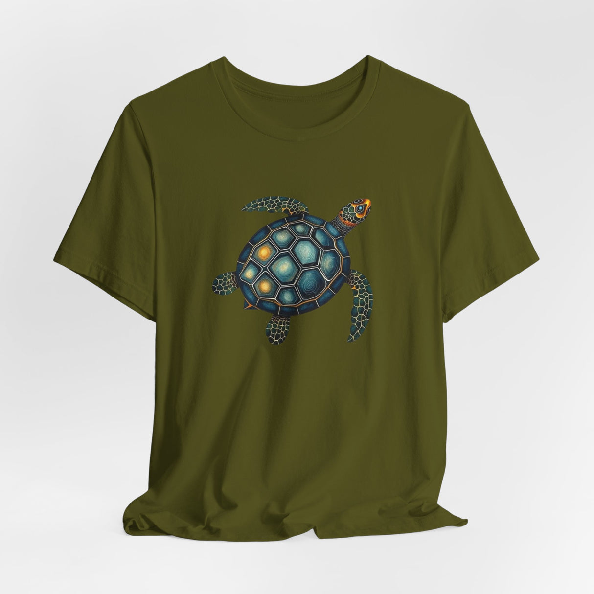 Oil Paint Green and Blue Sea Turtle Graphic Tee - 6 Colors