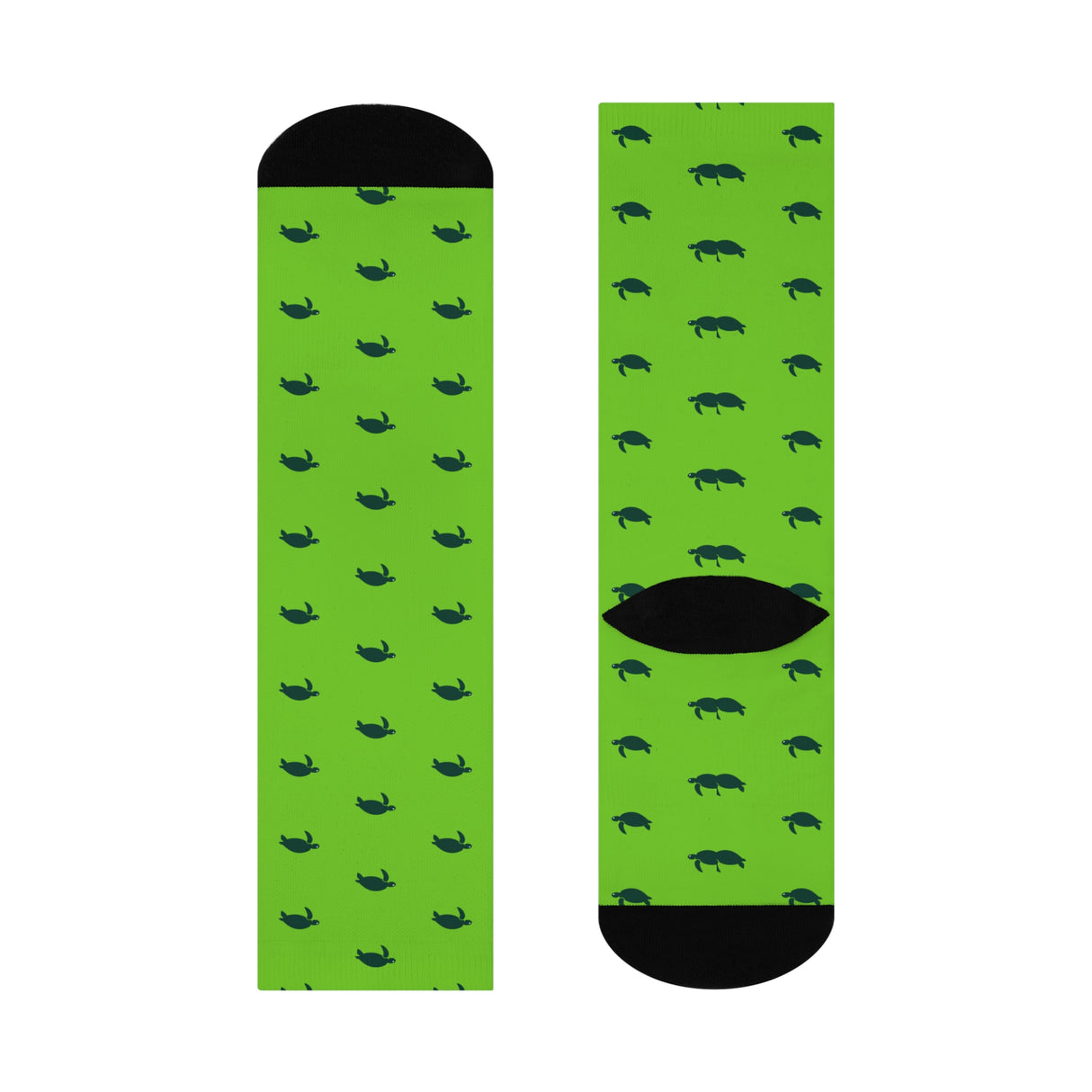 Apple Green Sea Turtle Cushioned Crew Socks