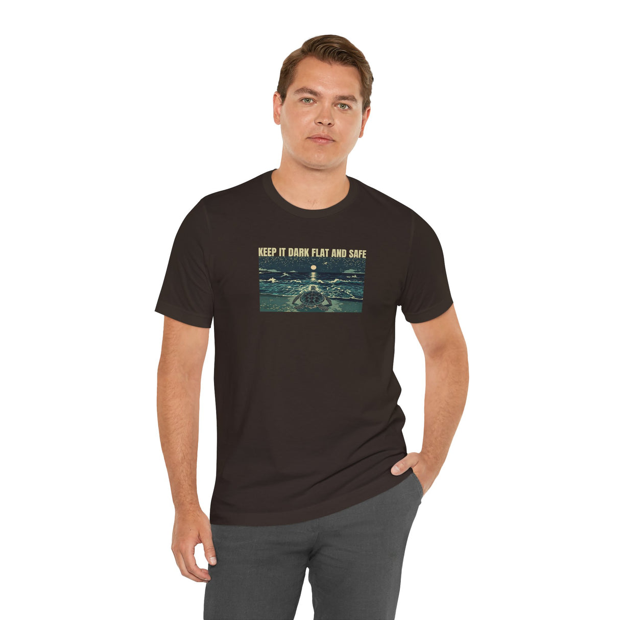 Keep It Dark Flat Safe Ink Art Sea Turtle Tee - 5 Colors Dark