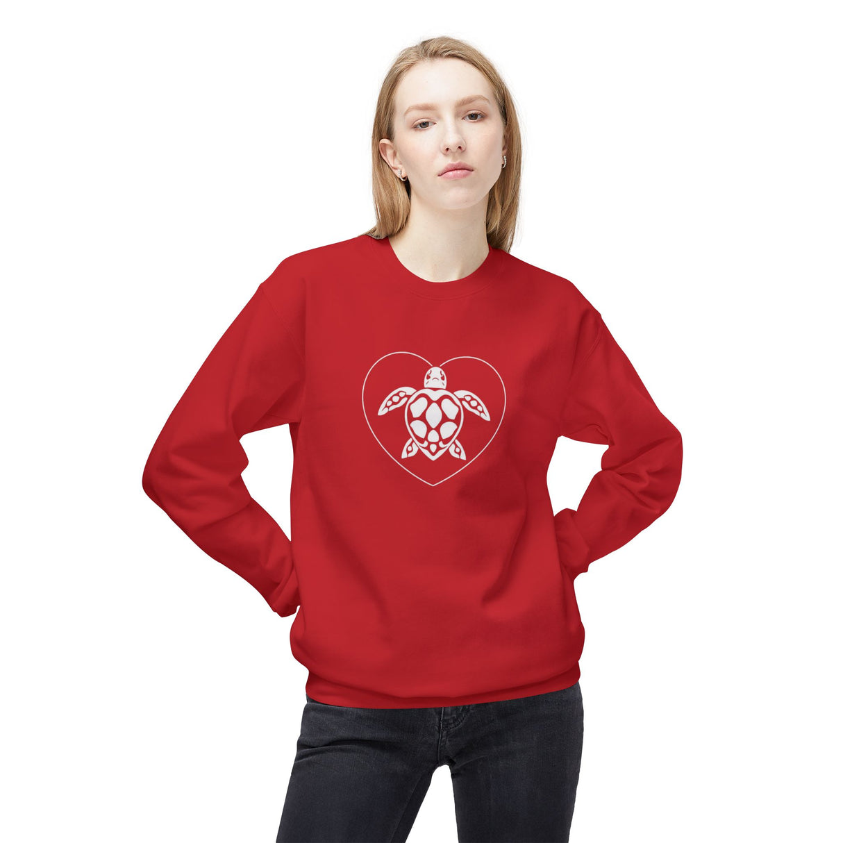 White Heart Sea Turtle Sweatshirt - 7 colors