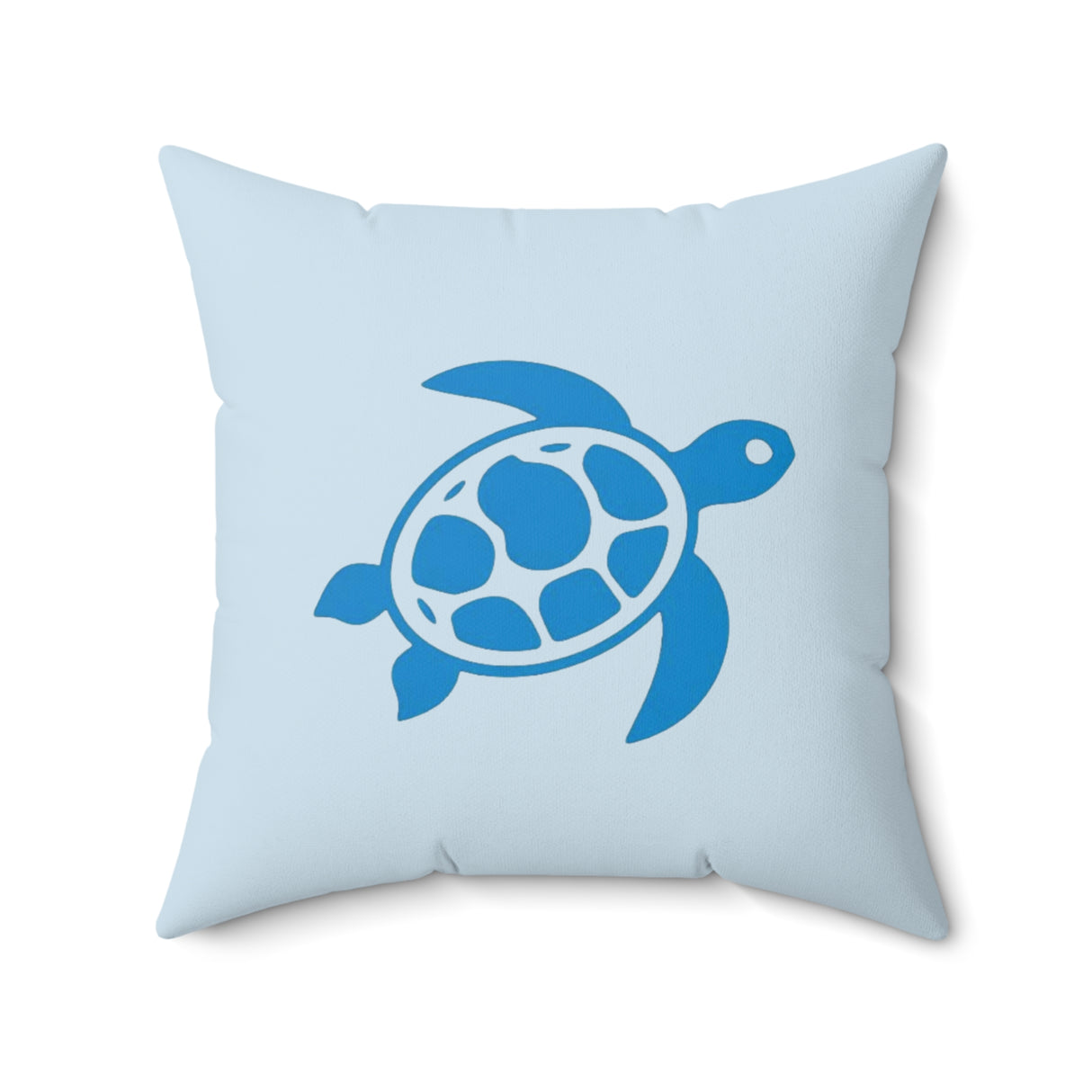 Light Blue Sea Turtle Pillow, Faux Suede Pillow - 4 sizes
