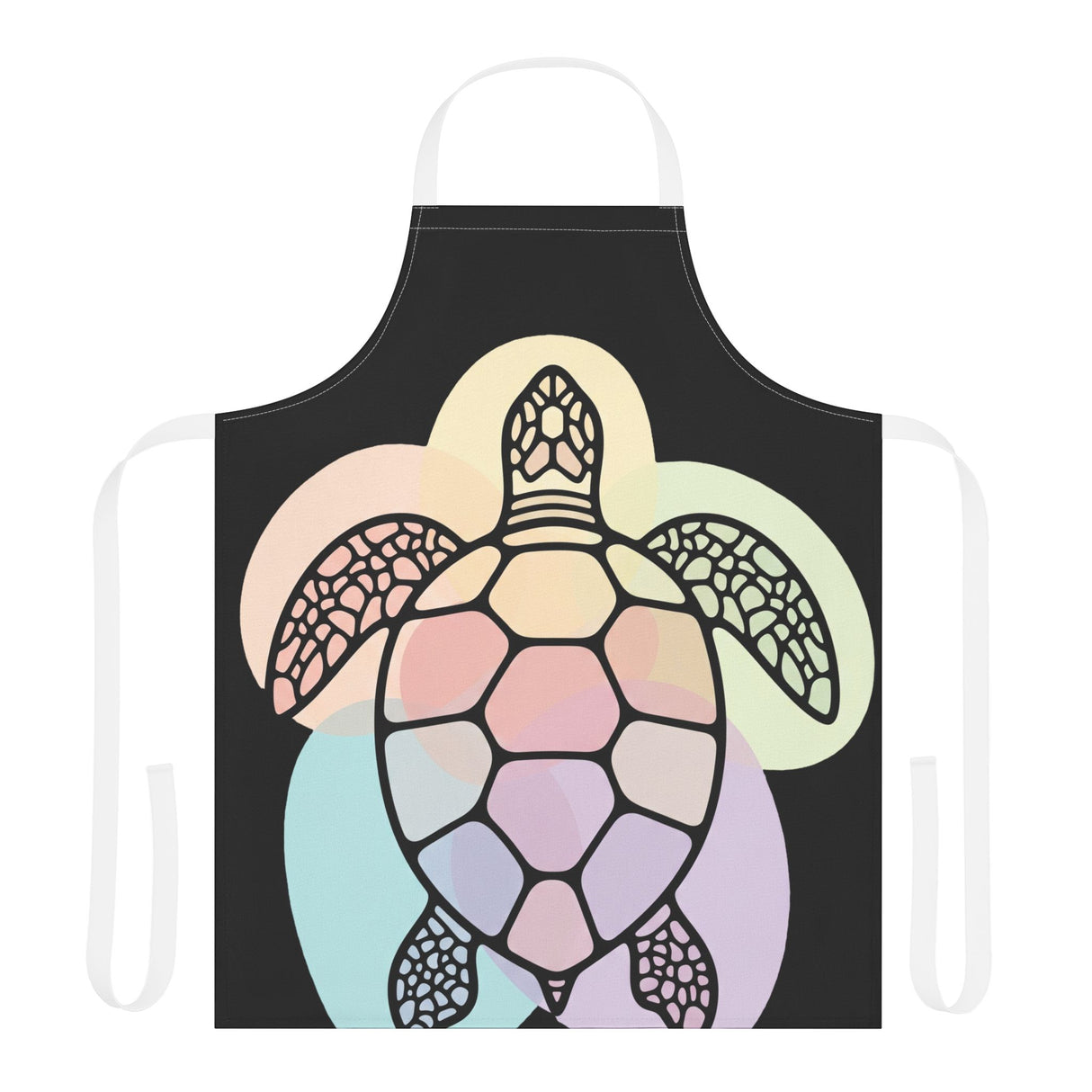 Big Bold Pastels Sea Turtle Apron - Colorful Kitchen Gift