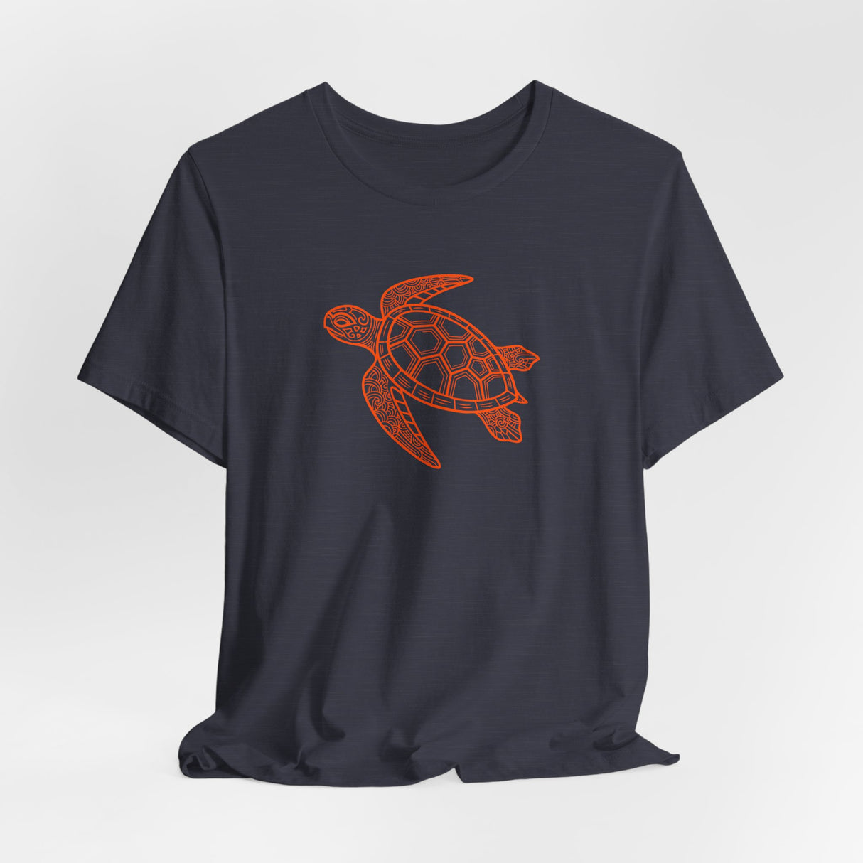Orange Tribal Sea Turtle Graphic Tee - 6 Colors