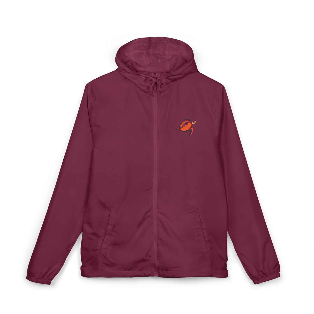Purple and Orange Sea Turtle Icon Unisex Full-Zip Windbreaker Jacket - 4 colors